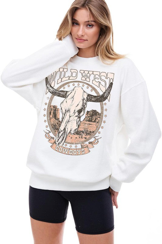 Wild West Cowboys White Long Sleeve