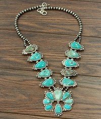 Mega Squash Turquoise Necklace