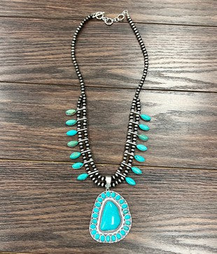 Navajo Turquoise Slab Necklace